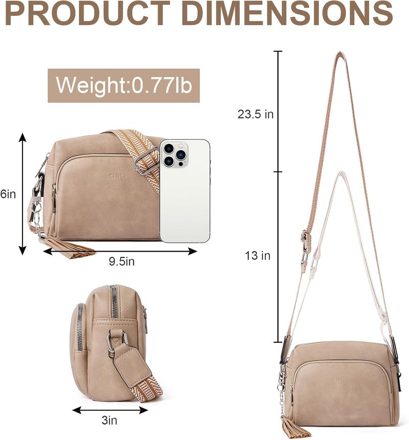 CLUCI Purses for Women Crossbody Bags for Women Cross Body Bag Crossbody Purse with Adjustable Wide Strap - Image 4